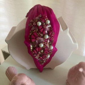 NamJosh silk headband hairwrap, berry